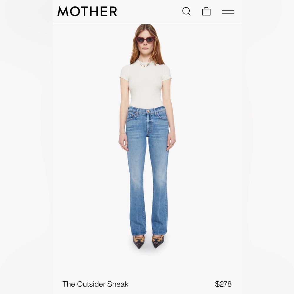 MOTHER Light Blue Flare Jeans